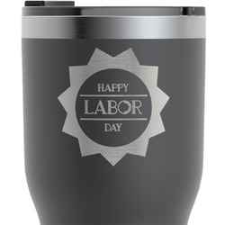 Labor Day RTIC Tumbler - Black - Engraved Front & Back (Personalized)