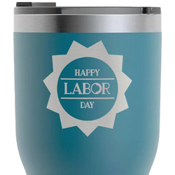 Labor Day RTIC Tumbler - Dark Teal - Laser Engraved - Double-Sided (Personalized)