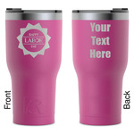 Labor Day RTIC Tumbler - Magenta - Laser Engraved - Double-Sided (Personalized)