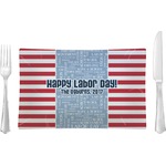 Labor Day Glass Rectangular Lunch / Dinner Plate (Personalized)