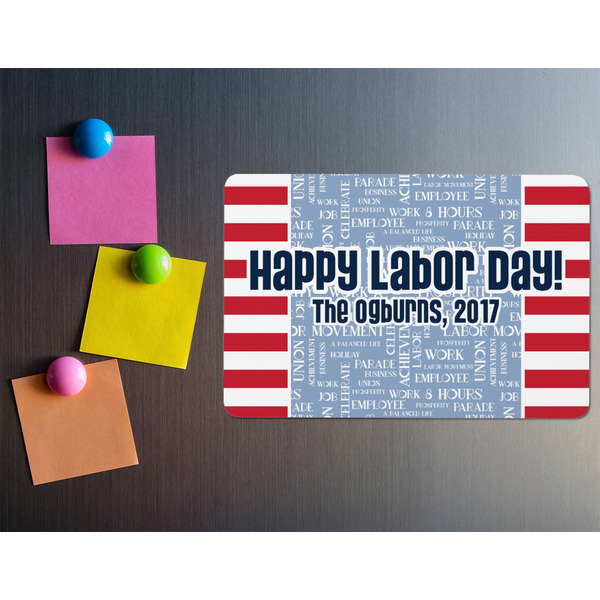 Labor Day Rectangular Fridge Magnet - LIFESTYLE