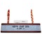 Labor Day Red Mahogany Nameplates with Business Card Holder - Straight