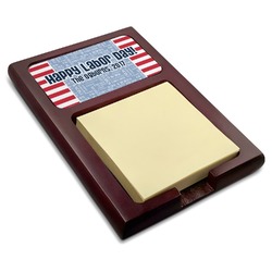 Labor Day Red Mahogany Sticky Note Holder (Personalized)