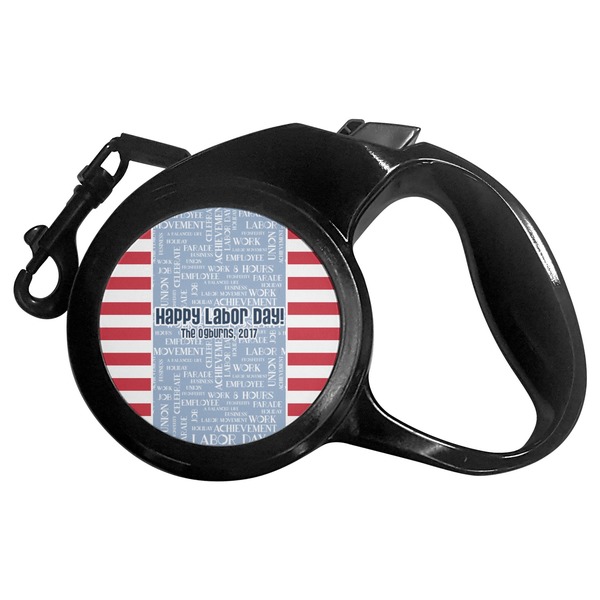 Custom Labor Day Retractable Dog Leash - Large (Personalized)
