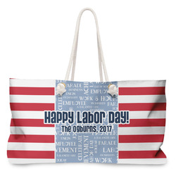 Labor Day Large Tote Bag with Rope Handles (Personalized)
