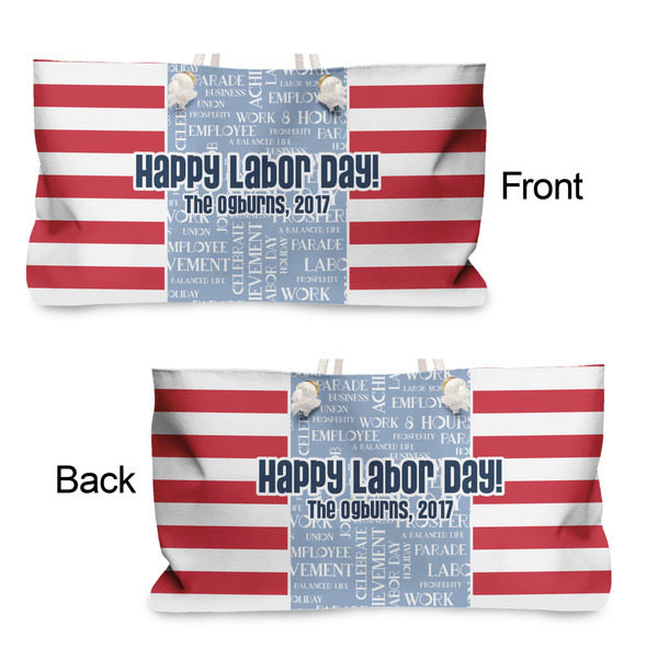 Labor Day Large Rope Tote - From & Back View