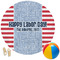 Labor Day Round Beach Towel (Personalized)