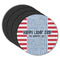 Labor Day Round Rubber Backed Coasters - Set of 4 (Personalized)