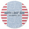Labor Day Round Rubber Backed Coaster (Personalized)