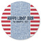 Labor Day Round Rubber Backed Coaster (Personalized)