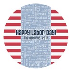 Labor Day Round Decal (Personalized)