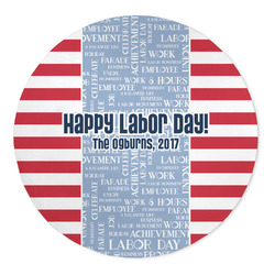 Labor Day 5' Round Indoor Area Rug (Personalized)