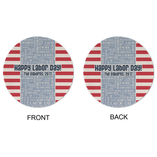 Labor Day Round Linen Placemats - APPROVAL (double sided)