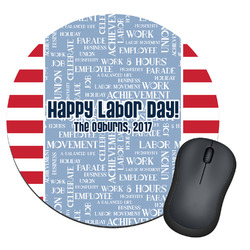 Labor Day Round Mouse Pad (Personalized)