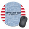 Labor Day Round Mouse Pad