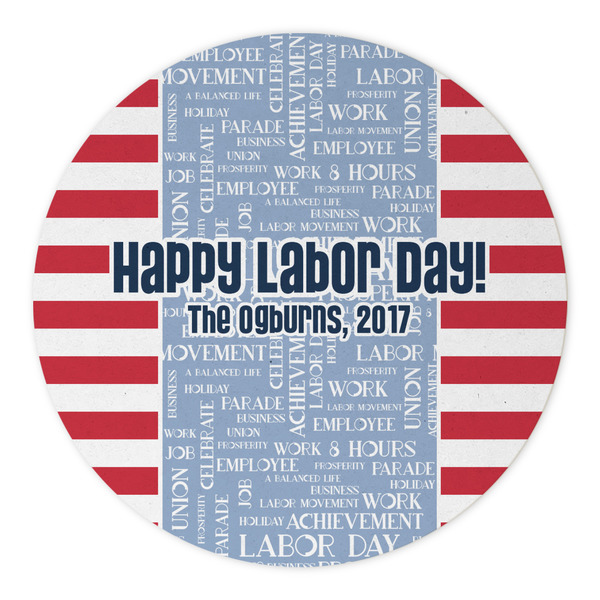 Labor Day Round Paper Coaster - Approval