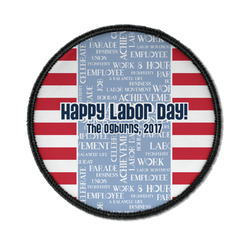Labor Day Iron On Round Patch w/ Name or Text