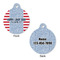 Labor Day Round Pet Tag - Front & Back