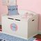 Labor Day Round Wall Decal on Toy Chest