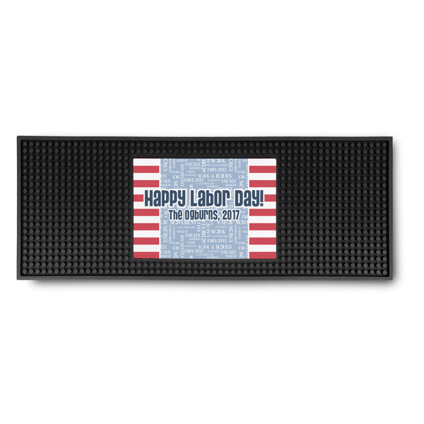 Custom Labor Day Rubber Bar Mat (Personalized)