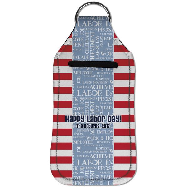 Labor Day Sanitizer Holder Keychain - Large (Front)