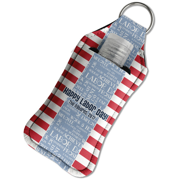 Labor Day Sanitizer Holder Keychain - Large in Case