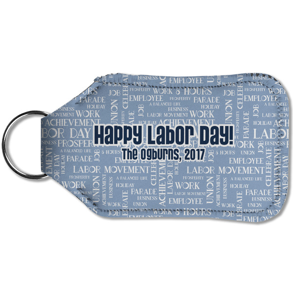Labor Day Sanitizer Holder Keychain - Small (Back)