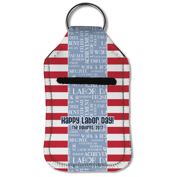 Labor Day Sanitizer Holder Keychain - Small (Front Flat)