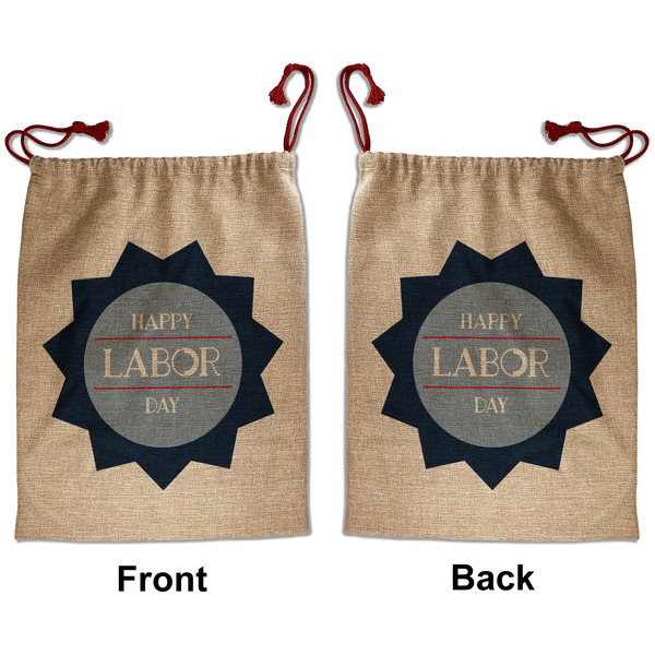 Custom Labor Day Santa Sack - Front & Back