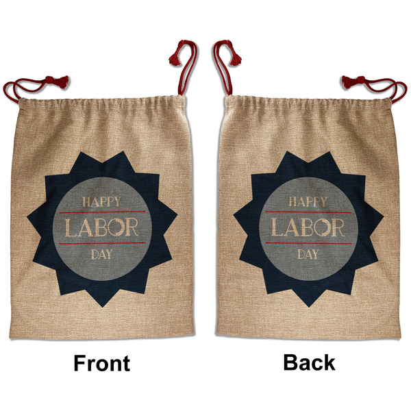 Labor Day Santa Bag - Front and Back