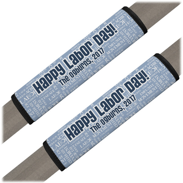 Custom Labor Day Seat Belt Covers (Set of 2) (Personalized)