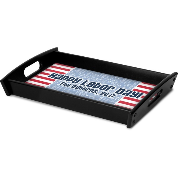 Labor Day Serving Tray Black - Corner