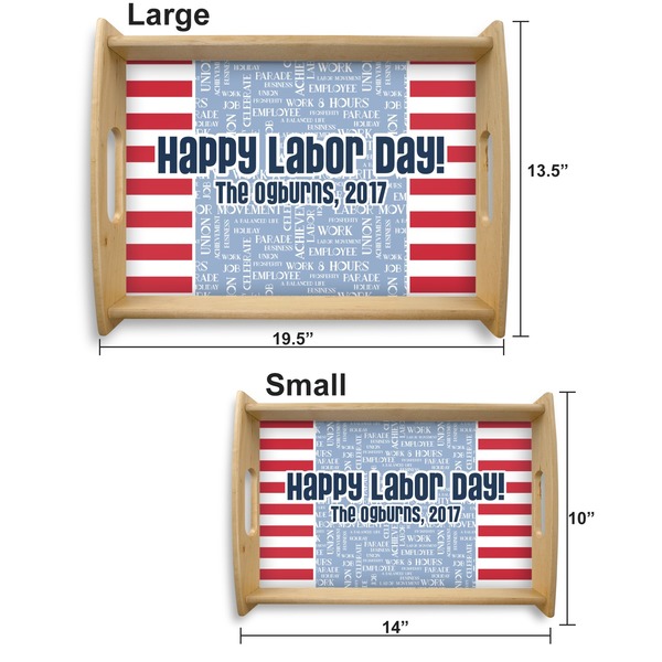 Labor Day Serving Tray Wood Sizes