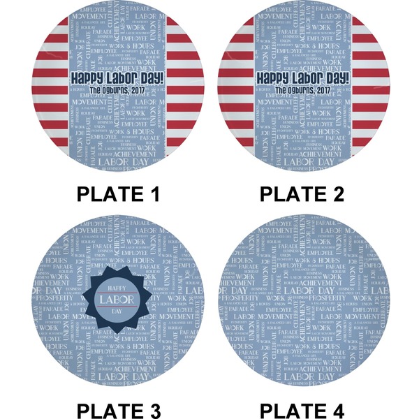 Labor Day Set of Appetizer / Dessert Plates (Approval)