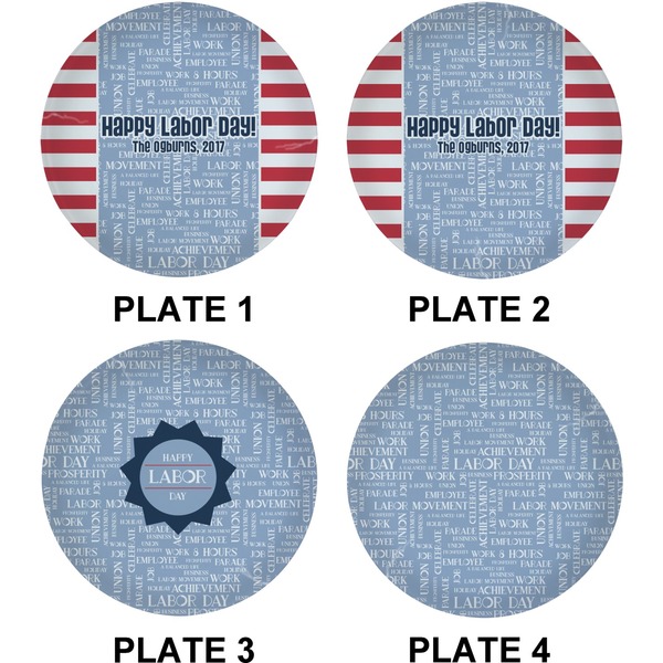 Labor Day Set of Lunch / Dinner Plates (Approval)