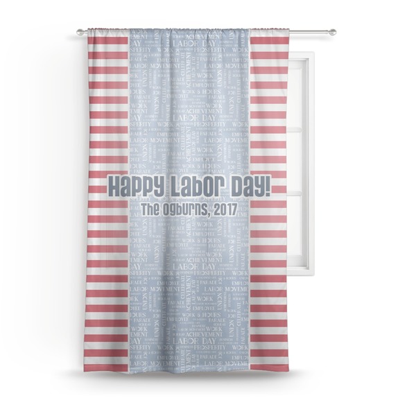 Custom Labor Day Sheer Curtain - 50"x84" (Personalized)
