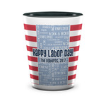 Labor Day Ceramic Shot Glass - 1.5 oz - Two Tone - Single (Personalized)