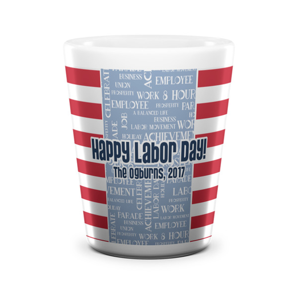 Labor Day Shot Glass - White - FRONT