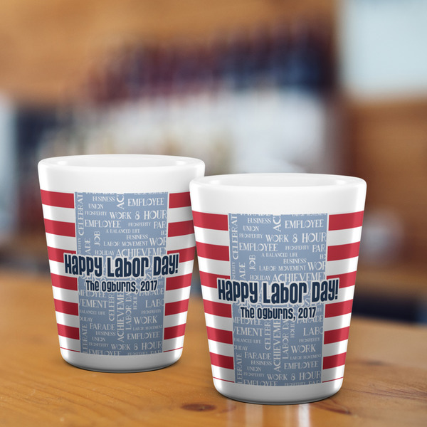 Labor Day Shot Glass - White - LIFESTYLE
