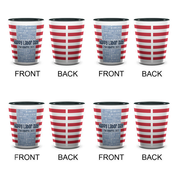 Labor Day Shot Glassess - Two Tone - Set of 4 - APPROVAL