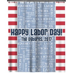 Labor Day Extra Long Shower Curtain - 70"x84" (Personalized)