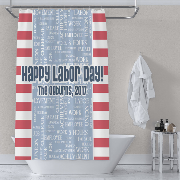 Labor Day Shower Curtain Lifestyle