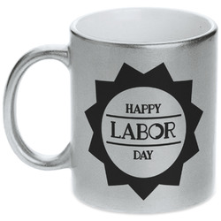 Labor Day Metallic Silver Mug (Personalized)