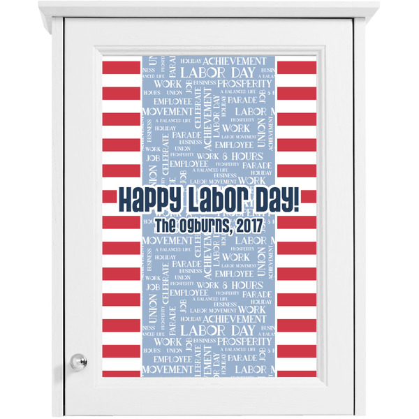 Labor Day Single White Cabinet Decal
