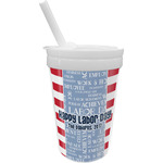 Labor Day Sippy Cup with Straw (Personalized)