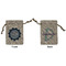 Labor Day Small Burlap Gift Bag - Front and Back