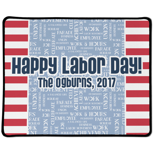 Custom Labor Day Large Gaming Mouse Pad - 12.5" x 10" (Personalized)