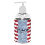Labor Day Plastic Soap / Lotion Dispenser (8 oz - Small - White) (Personalized)