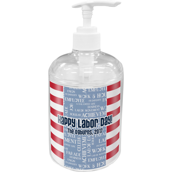 Custom Labor Day Acrylic Soap & Lotion Bottle (Personalized)