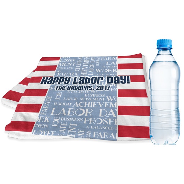 Custom Labor Day Sports & Fitness Towel (Personalized)